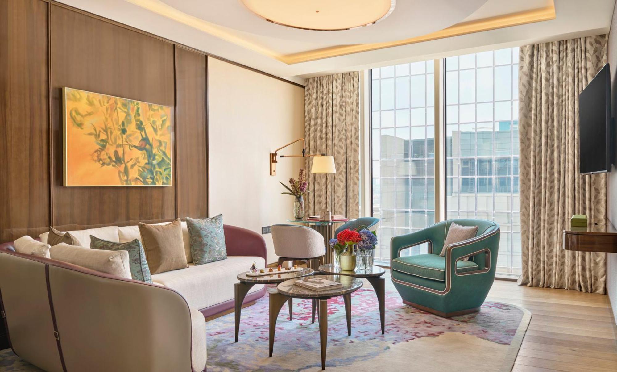 Mandarin Oriental Al Faisaliah, Rijád Exteriér fotografie A living room at the hotel